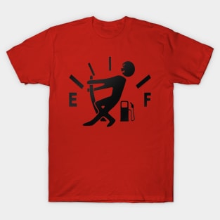 Funny Racing Sticker - Running on E T-Shirt